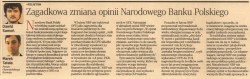 D. Samoń, M. Tatała: Zagadkowa zmiana opinii Narodowego Banku Polskiego, Rzeczpospolita